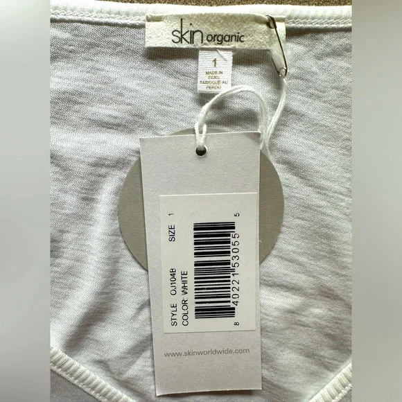 SKIN Worldwide White Long Sleeve Tee Shirt - NWT Size Small - Picture 4 of 6